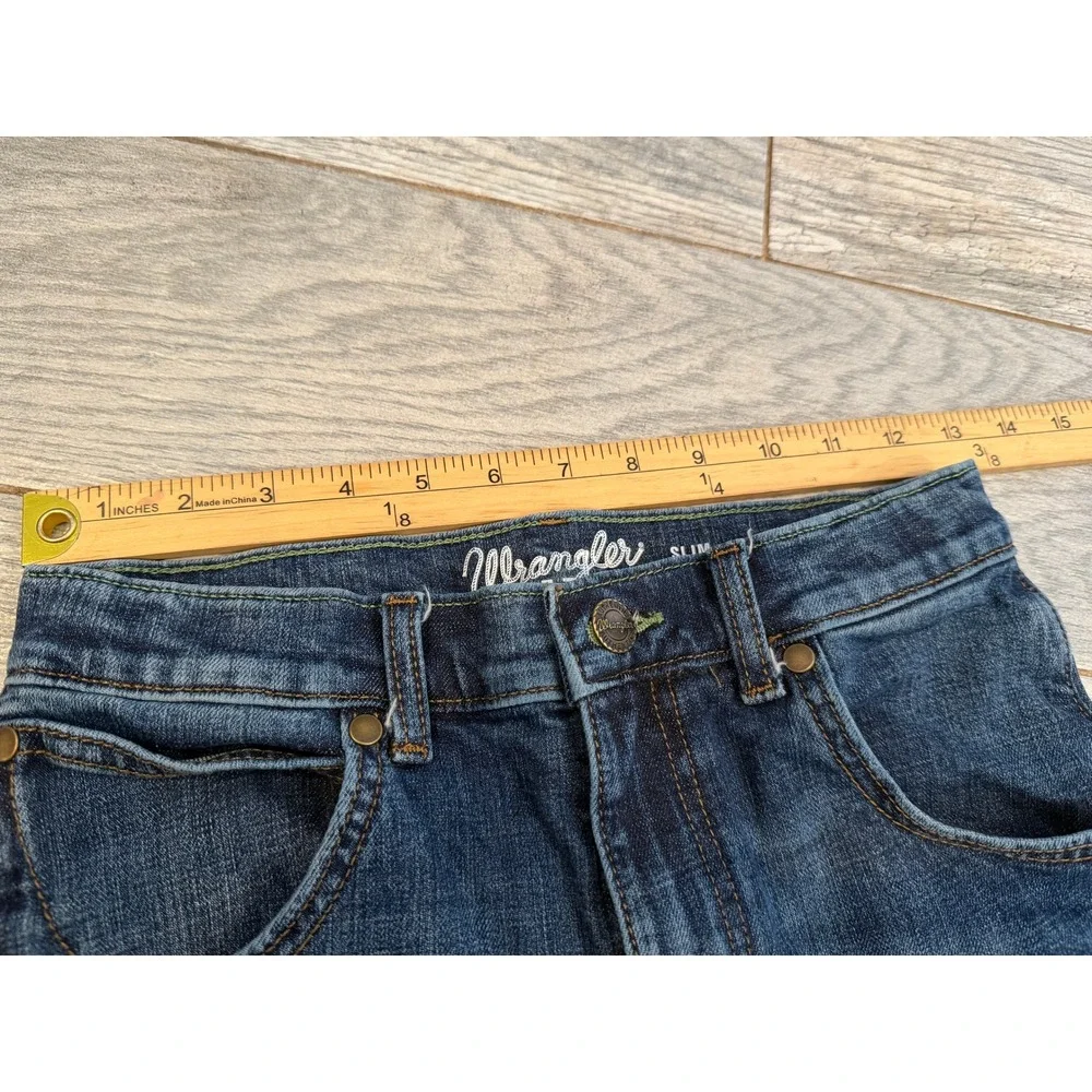Wrangler Retro Slim Straight Jeans 14 Adjustable Boys Denim Western 1088BWZBZ